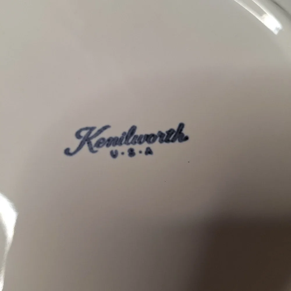 Vintage Kenilworth USA Turkey Serving Platter Thanksgiving Oval Gold Rim 15x11in